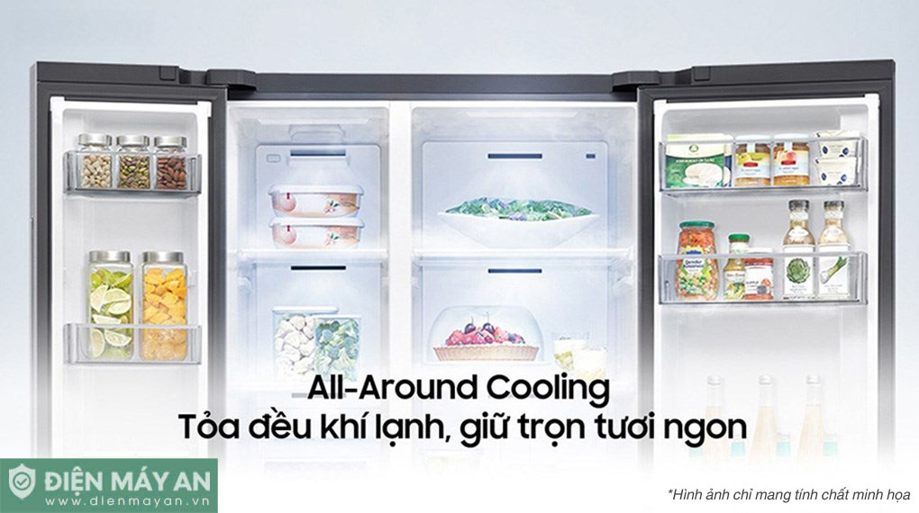 Tủ lạnh Samsung Inverter 634 lít Side By Side RS80F65J2BSV